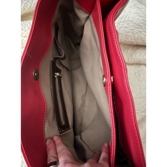 Rowallan Of Scotland Shoulder Bag Crossbody Strap Womens Pink Brown Leather - Picture 7 of 10